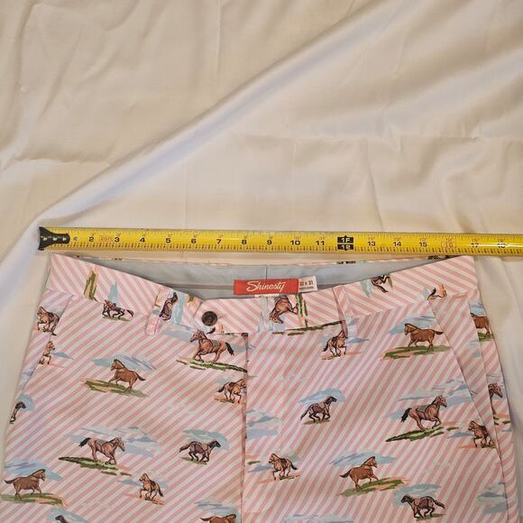 Shinesty Men's 32x31 Kentucky Derby Horse Print Pants - Fun Novelty Chinos - Picture 4 of 6